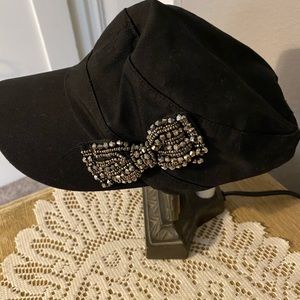 Blinged Black Cap